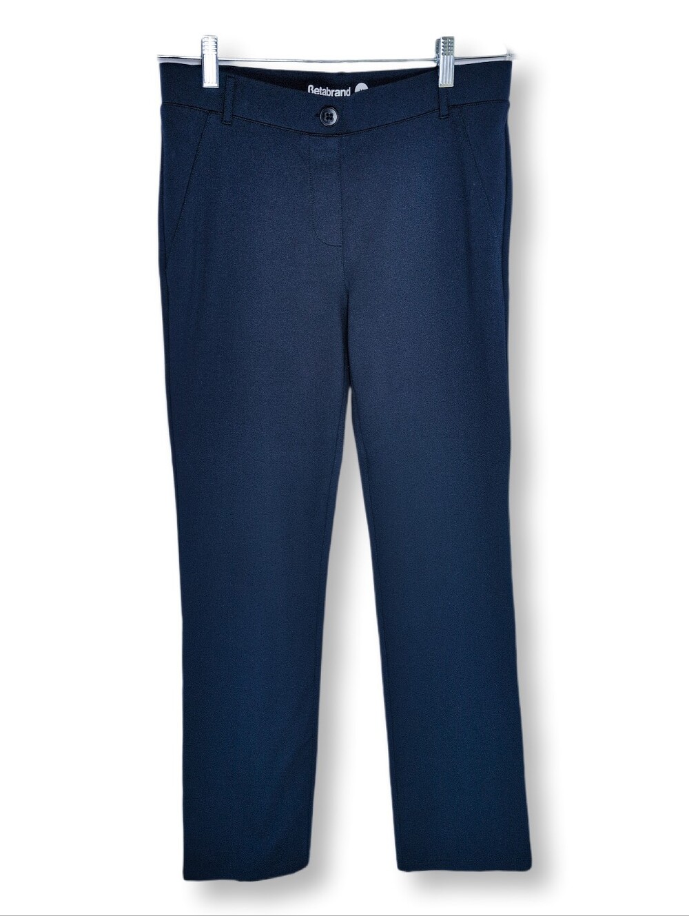 Betabrand Classic Dress Pant Yoga Pants Navy Blue Size M 30.5" Straight Leg